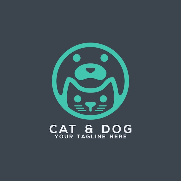 Logotipo de Animal. Cat Logo Vector Art.