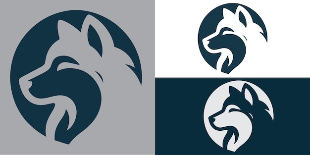 Vector logotipo de animal en forma de círculo