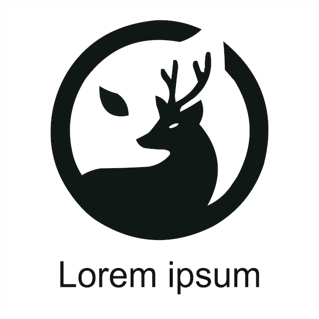 Un logotipo de animal negro sobre un fondo blanco