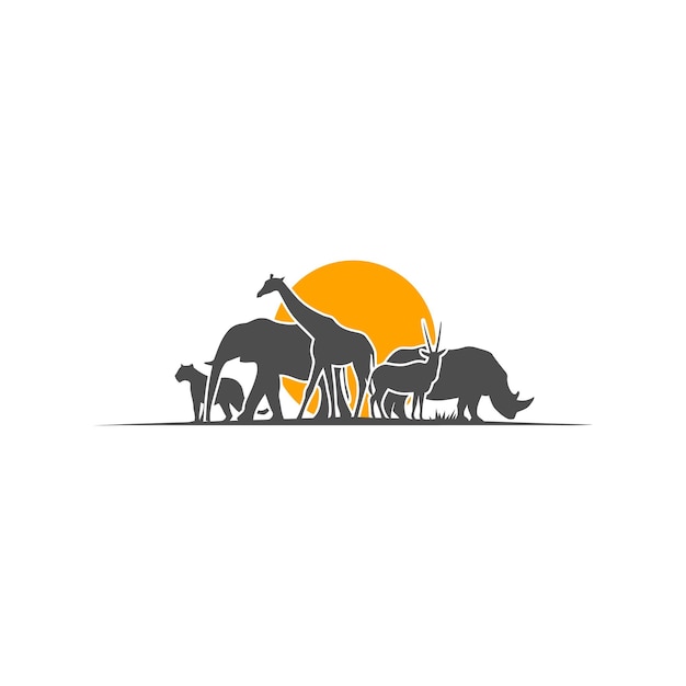 Vector logotipo de animales africanos