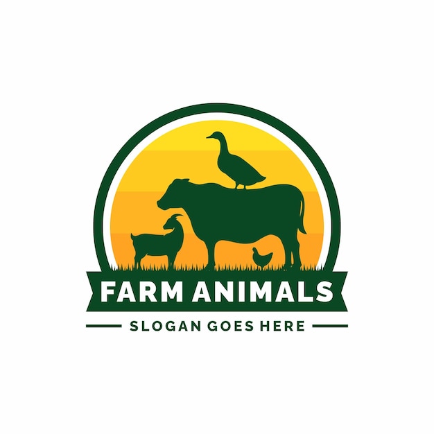 Logotipo de los animales de la granja