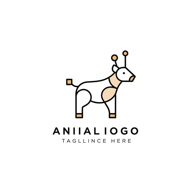 El logotipo de los animales minimalistas