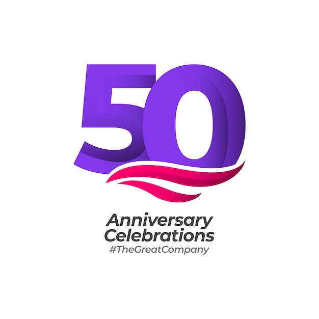 logotipo de aniversario de 50 años