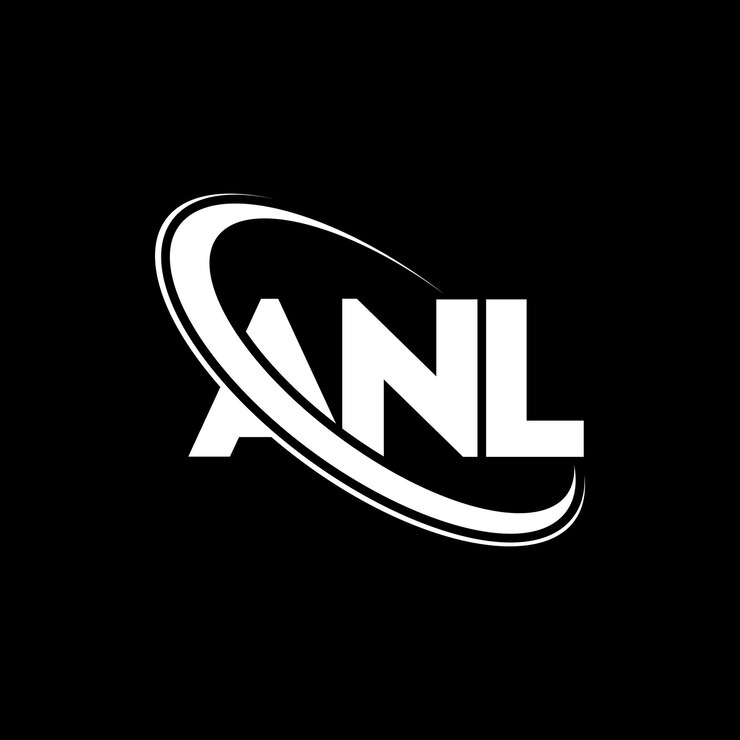 Vector logotipo anl letra anl diseño de logotipo de letra anl iniciales anl logotipo vinculado con círculo y mayúscula monograma logotipo anl tipografía para negocios tecnológicos y marca inmobiliaria