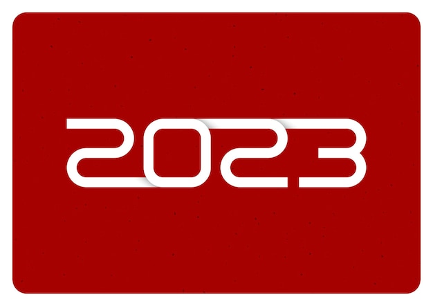 Logotipo del año 2023 con efecto de sombra. Ilustración vectorial.