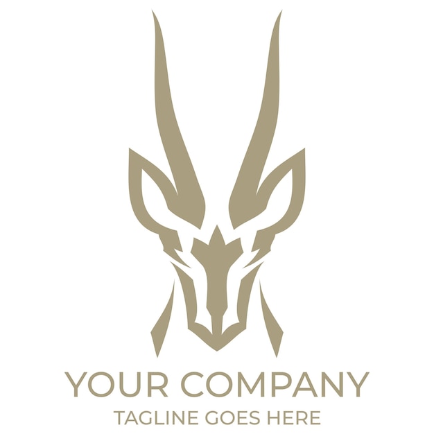 El logotipo del antílope ilustraciones vectoriales diseño icono logotipo