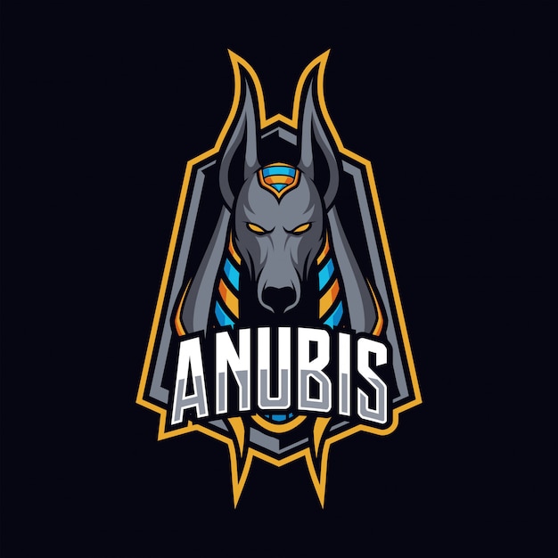 Logotipo de anubis mascot esport