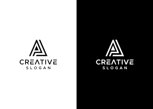 Logotipo de AP de letra abstracta