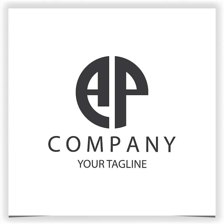 Vector logotipo ap monograma sencillo y moderno círculo de color negro plantilla de diseño de vector elegante premium eps 10