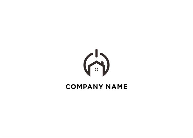 Logotipo de apagado del vector de stock Logotipo de inicio