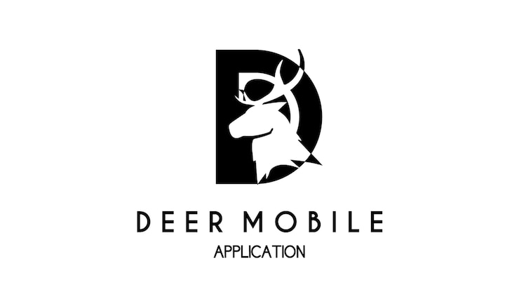 Vector el logotipo de la aplicación móvil deer