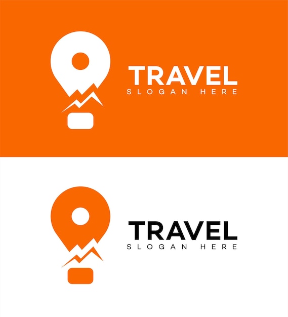 Logotipo de la aplicación de viaje Icono de marca Símbolo de identificación