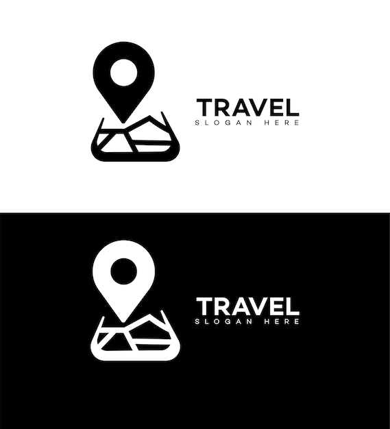 Logotipo de la aplicación de viaje Icono de marca Símbolo de identificación