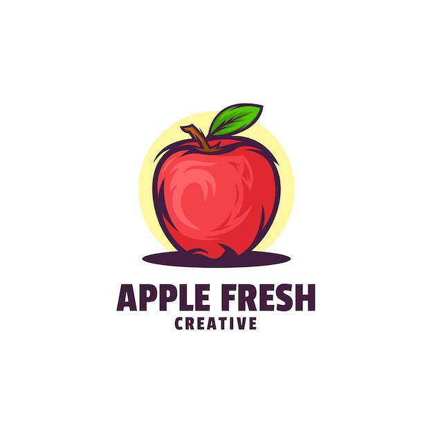 Vector logotipo apple fresh simple