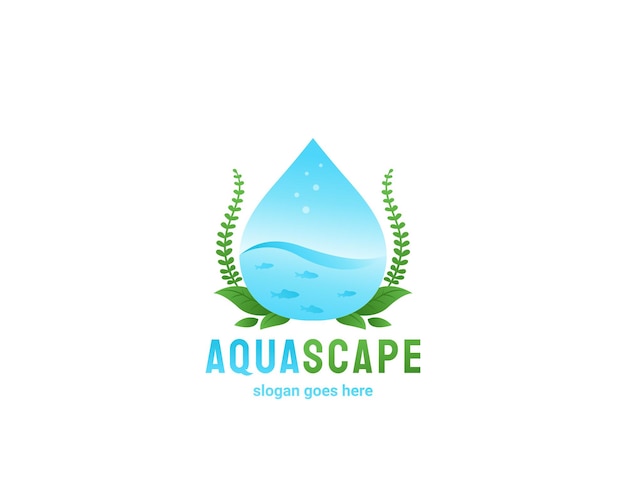 Logotipo de aquascape aqua design