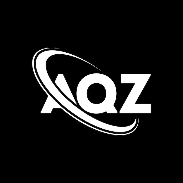 El logotipo AQZ, la letra AQZ, el diseño del logotipo, las iniciales AQZ, vinculado con círculo y mayúsculas, el logotipo del monograma, la tipografía AQZ para el negocio tecnológico y la marca inmobiliaria.