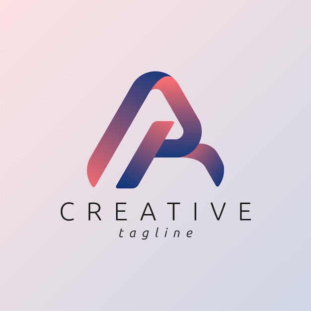 Logotipo AR con degradado de color moderno