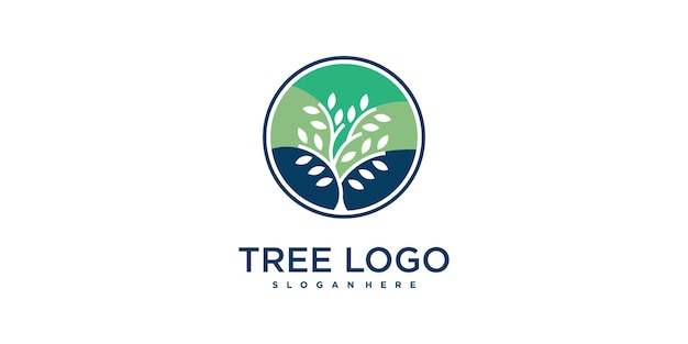 Logotipo de árbol con concepto creativo único Premium Vector parte 2