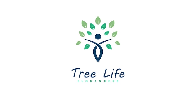 Logotipo de árbol con concepto creativo único Premium Vector parte 5