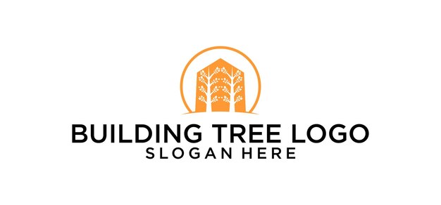 Vector logotipo del árbol de construcción