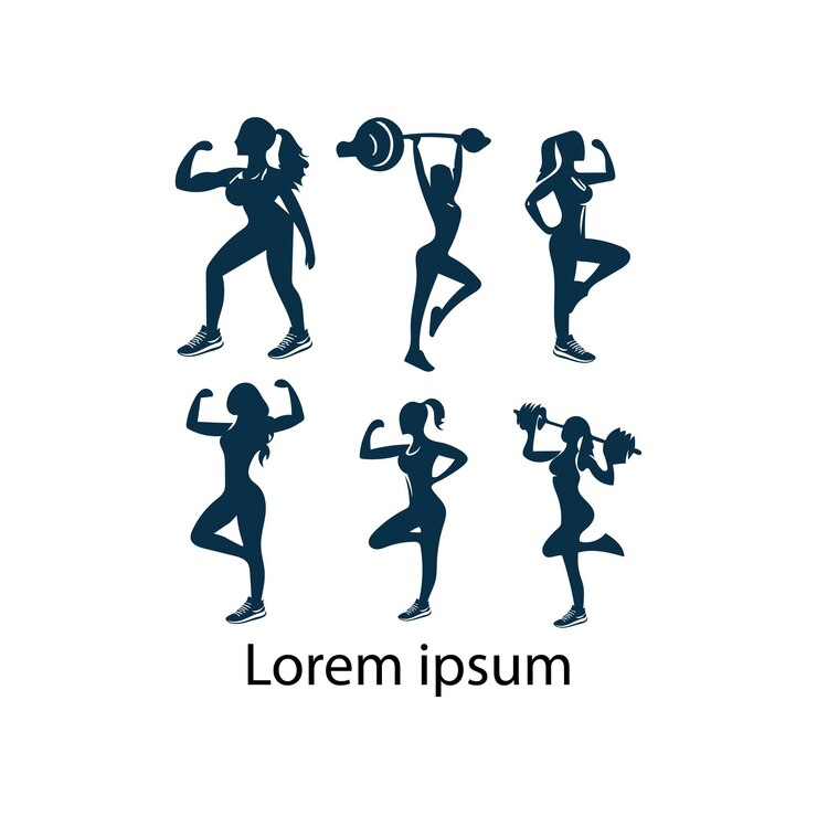 Vector el logotipo del árbol de fitness para mujeres en fondo blanco