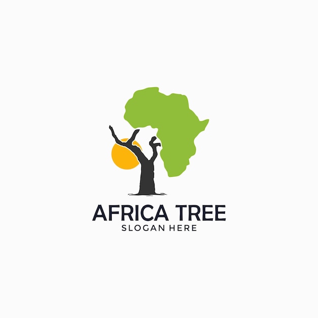 logotipo del árbol de África