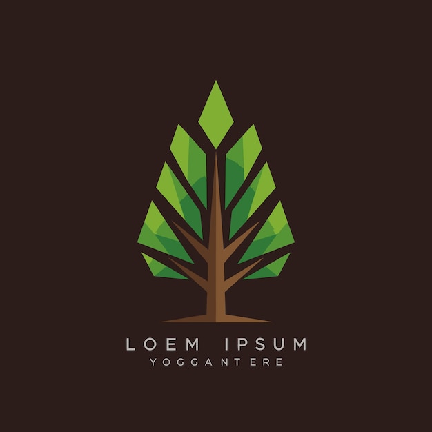 Logotipo de árbol geométrico