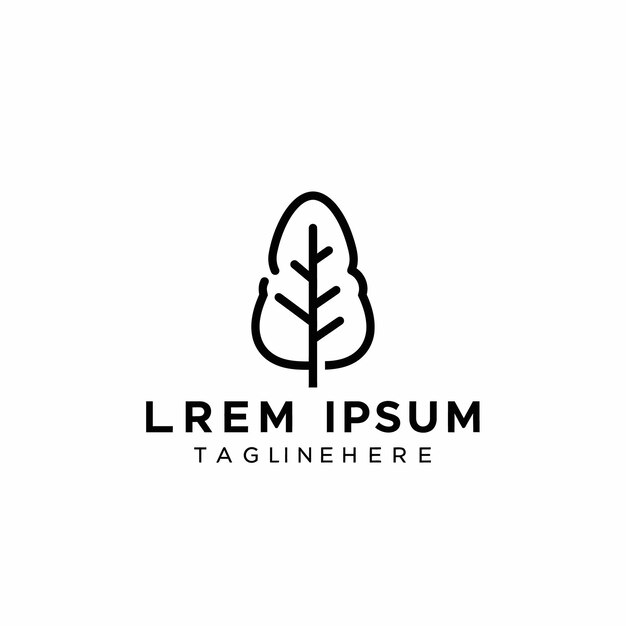 El logotipo del árbol minimalista
