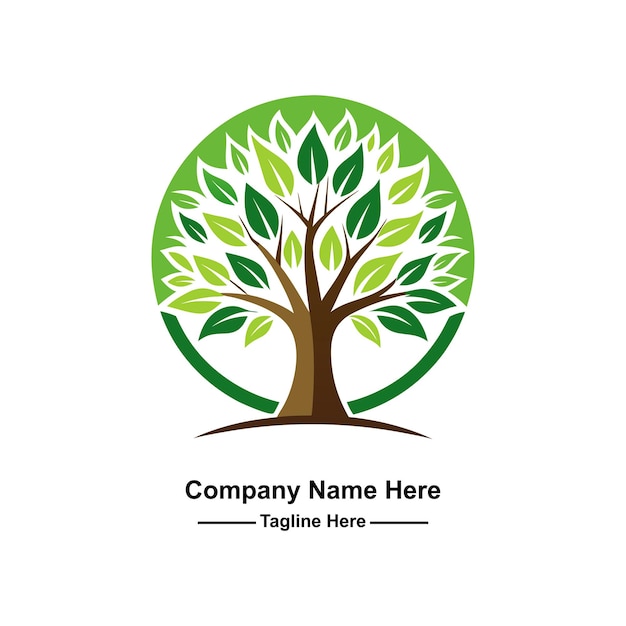 logotipo de árbol natural profesional