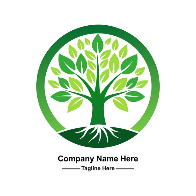 logotipo de árbol natural profesional
