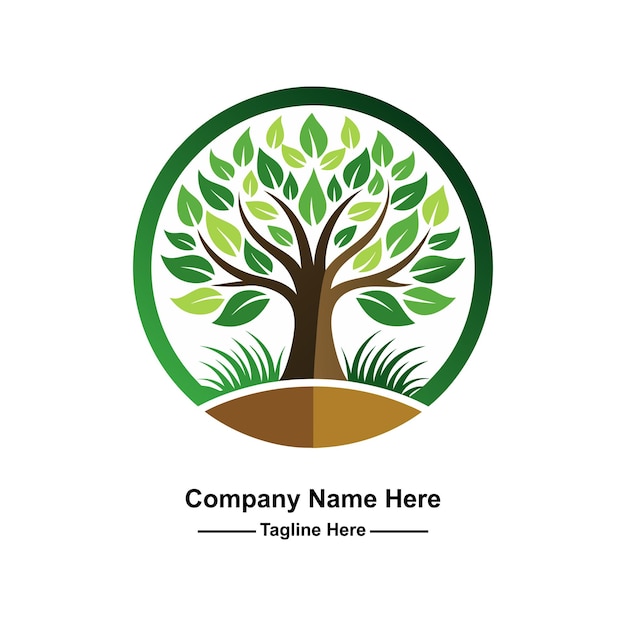 logotipo de árbol natural profesional