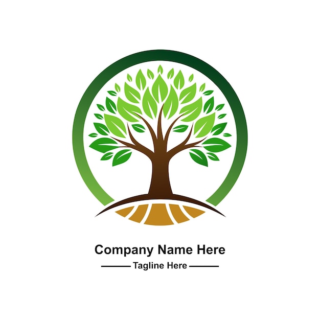 logotipo de árbol natural profesional