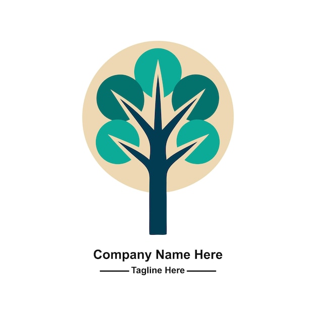 logotipo de árbol natural profesional