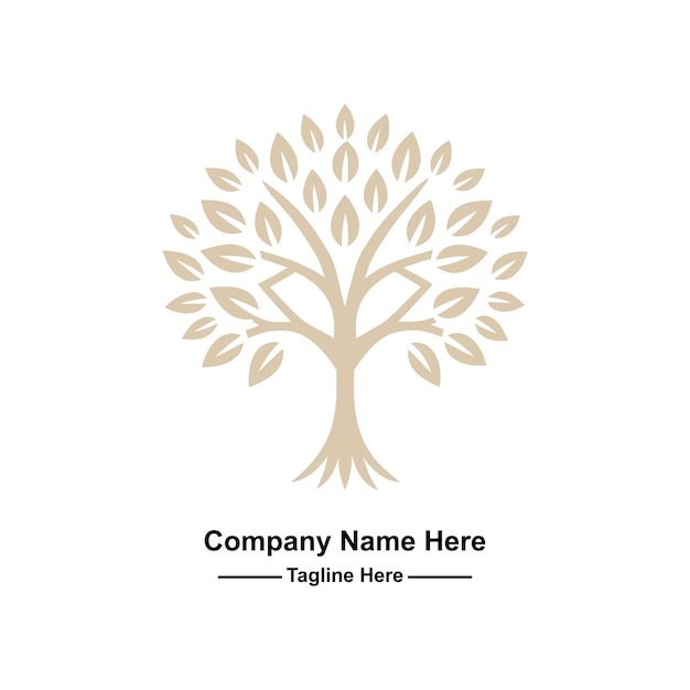 logotipo de árbol natural profesional