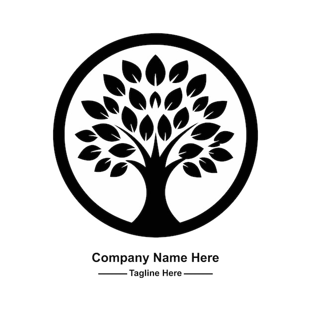 logotipo de árbol natural profesional