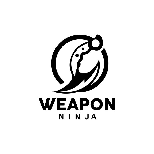 Logotipo de arma Arma tradicional Karambit Vector Ninja Fighting Tool Diseño simple Símbolo Icono Ilustración