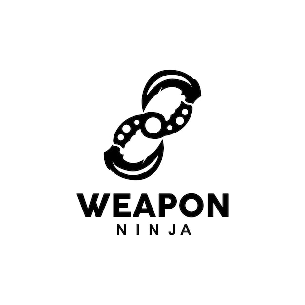 Logotipo de arma arma tradicional karambit vector ninja fighting tool diseño simple símbolo icono ilustración