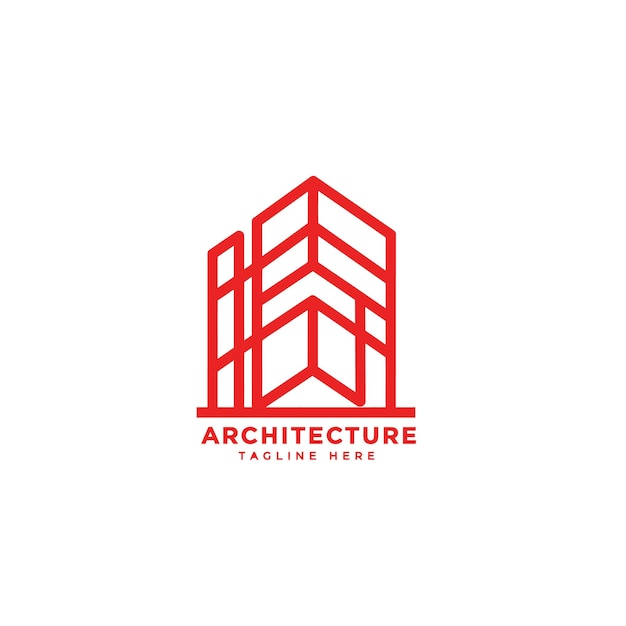 Logotipo de la arquitectura de líneas