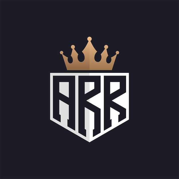 Logotipo ARR de lujo con corona iniciales elegantes logotipo de letra ARR para marcas exclusivas letra ARR monograma para negocios de alta gama