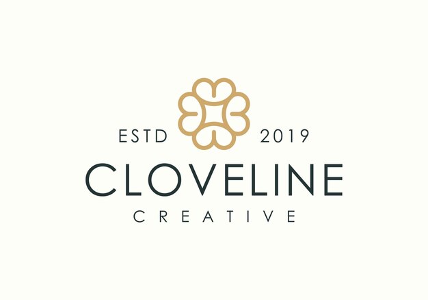 logotipo de arte de línea de clavo