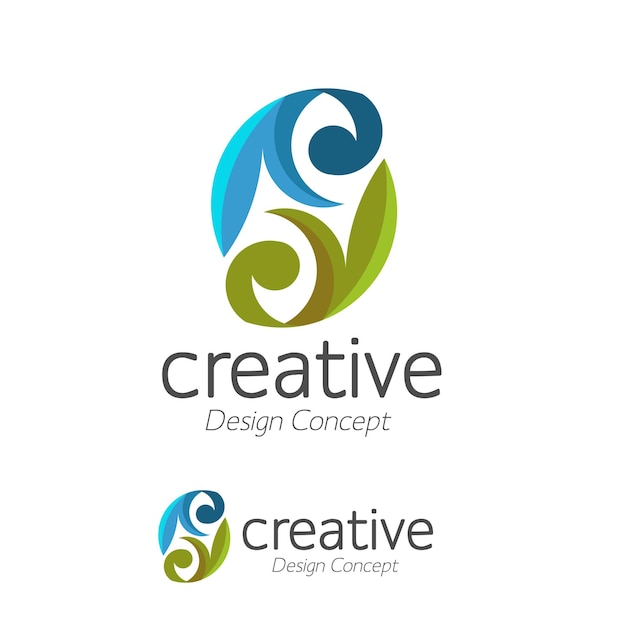 Logotipo de arte ornamental decorativo