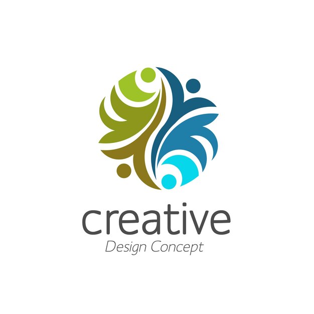 Logotipo de arte ornamental decorativo