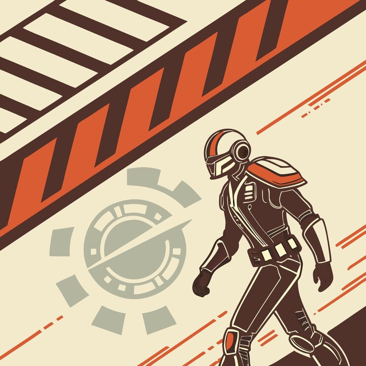 Logotipo de arte de píxeles retro con elementos de juego vibrantes