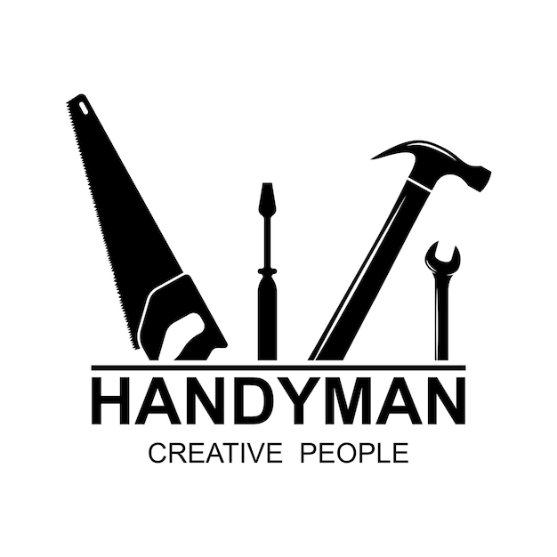 logotipo de artesano logotipo vectorial es adecuado para el negocio de reparación y construcción
