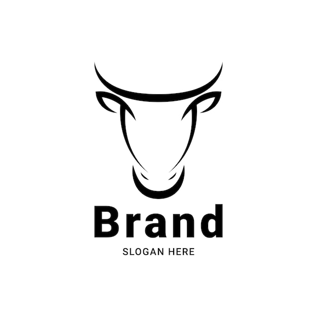 El logotipo artístico de la línea de cabeza de toro