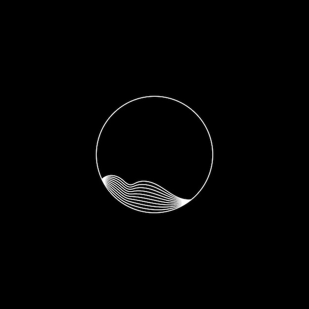 logotipo artístico de línea de círculo abstracto