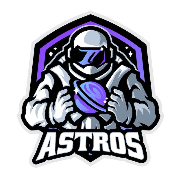 Logotipo de astronauta Esport