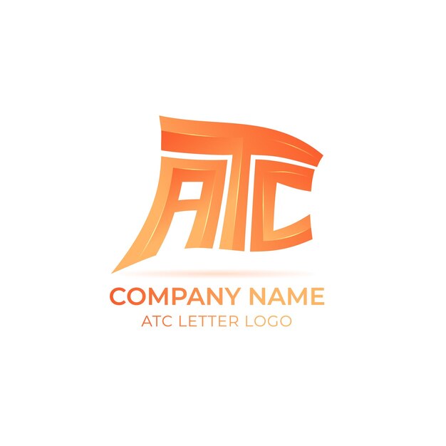 Vector el logotipo de atc en estilo chino