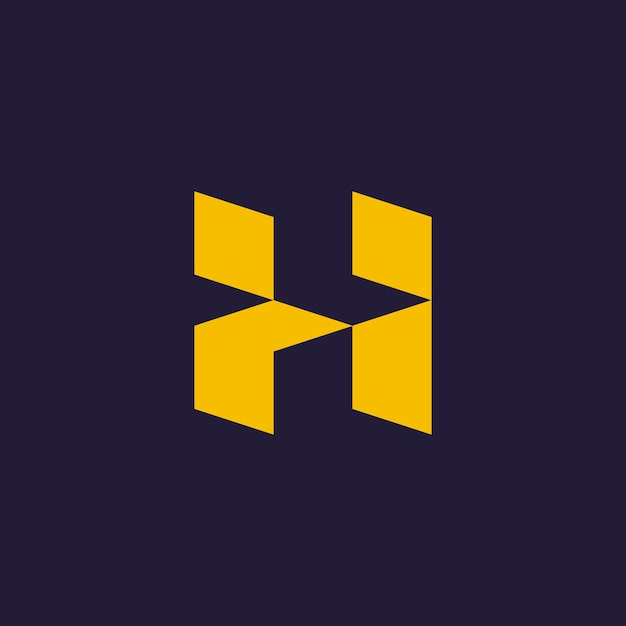 logotipo de atención humana de conexión de letra H simple y moderna