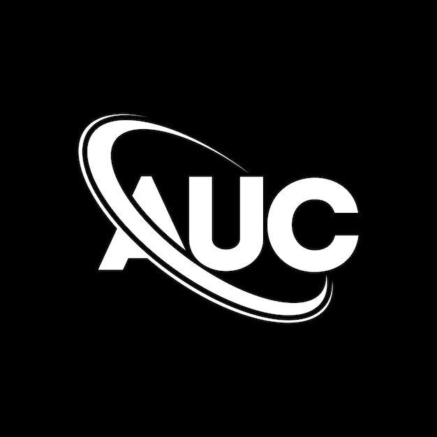 Logotipo AUC AUC letra AUC letra diseño de logotipo Iniciales AUC logotipo vinculado con círculo y mayúscula monograma logotipo AUC tipografía para negocios de tecnología y marca inmobiliaria